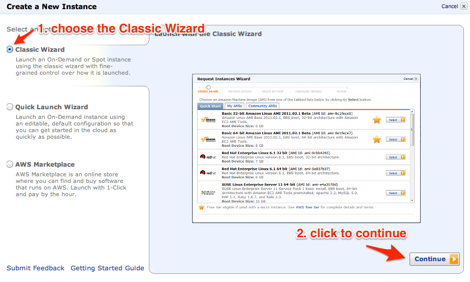 choose the Classic Wizard